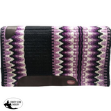 Showman® 34 X 38 Wool Top Cutter Pad With Navajo Top. Purple Saddle Pads & Blankets