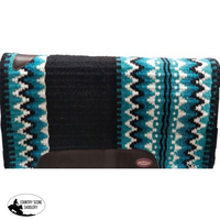 Showman® 34 X 38 Wool Top Cutter Pad With Navajo Top. Teal Saddle Pads & Blankets