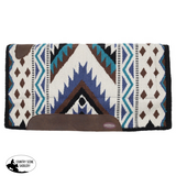 Showman® 36’’ x 34’’ 100% woven wool top pad with memory felt bottom. Black Royal Blue