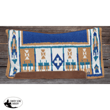 Showman ® 36" x 34" Wool Top Contoured Memory Felt Bottom Pad Blue. - Country Scene Saddlery and Pet Supplies