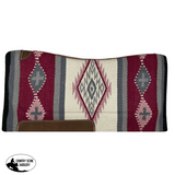 Showman ® 36 X 34 Wool Top Contoured Memory Felt Bottom Saddle Pad Navajo Diamond Pink Western