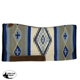 Showman ® 36 X 34 Wool Top Contoured Memory Felt Bottom Saddle Pad Navajo Diamond Turquoise Western