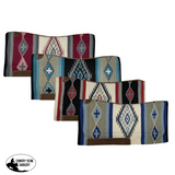 Showman ® 36” X 34” Wool Top Contoured Memory Felt Bottom Saddle Pad – Navajo Diamond - Country Scene Saddlery and Pet Supplies