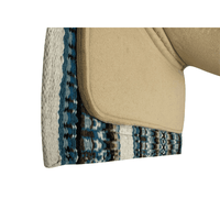 Showman ® 36 X 34 Wool Top Contoured Memory Felt Bottom Saddle Pad Southwest Beige Western