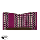 Showman ® 36 X 34 Wool Top Contoured Memory Felt Bottom Saddle Pad Southwest Pink/Cream Western