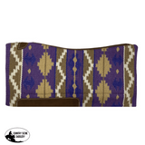 Showman ® 36 X 34 Wool Top Contoured Memory Felt Bottom Saddle Pad Southwest Purple Western