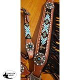 New! Showman ® 4 Piece Beaded Navajo Headstall And Breast Collar Set.
