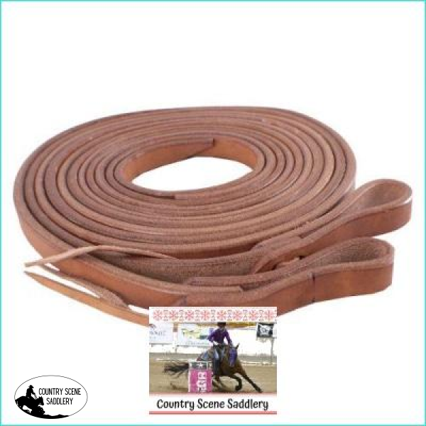 New! Showman ® 5/8 X 8Ft Harness Leather Split Reins. Posted.*