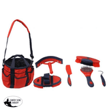 New! Showman ® 6 piece soft grip grooming kit with nylon carrying bag. - Country Scene Saddlery and Pet Supplies