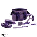 New! Showman ® 6 piece soft grip grooming kit with nylon carrying bag. - Country Scene Saddlery and Pet Supplies
