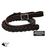 Showman ® 7 ft Argentina cow leather contest reins. 1" x 7 ft. - Country Scene Saddlery and Pet Supplies