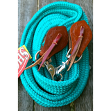 Showman ® 8' flat cotton roping/barrel reins with scissor snap ends. - Country Scene Saddlery and Pet Supplies