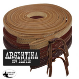 Showman® 8ft Argentina Cowhide Leather Split Reins. - Country Scene Saddlery and Pet Supplies