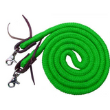 Showman ® 8ft braided soft cotton barrel reins with scissor snap ends - Country Scene Saddlery and Pet Supplies