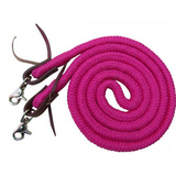 Showman ® 8ft braided soft cotton barrel reins with scissor snap ends - Country Scene Saddlery and Pet Supplies