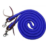 Showman ® 8ft braided soft cotton barrel reins with scissor snap ends - Country Scene Saddlery and Pet Supplies