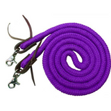 Showman ® 8ft braided soft cotton barrel reins with scissor snap ends - Country Scene Saddlery and Pet Supplies