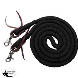 Showman ® 8ft braided soft cotton barrel reins with scissor snap ends - Country Scene Saddlery and Pet Supplies