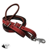 Showman ® 8ft Glitter leather contest reins. - Country Scene Saddlery and Pet Supplies