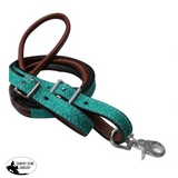 Showman ® 8ft Glitter leather contest reins. - Country Scene Saddlery and Pet Supplies