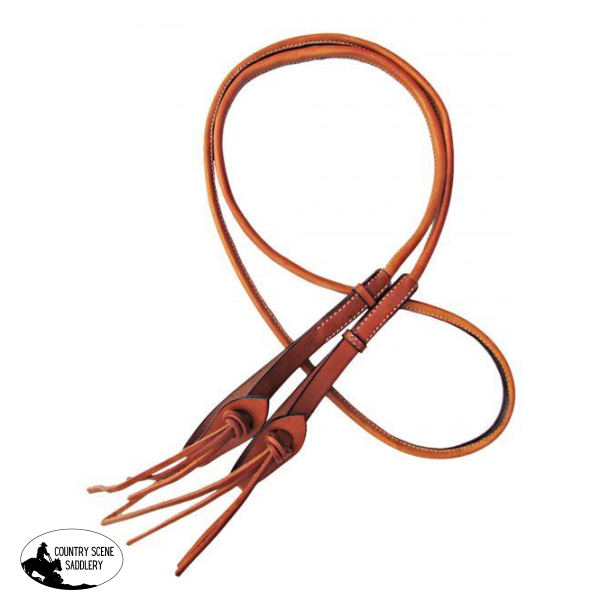 New! Showman® 8Ft Round Roping Reins With Leather Loop Ends.
