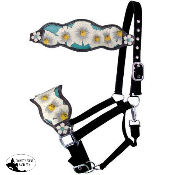 New! Showman ® Adjustable Black Nylon Bronc Halter