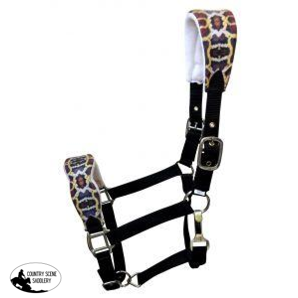 New! Showman ® Adjustable Black Nylon Bronc Halter