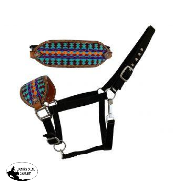 New! Showman ® Adjustable Nylon Bronc Halter.