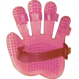 Showman ® Adjustable Rubber Curry Mit. Pink