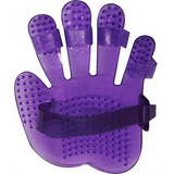 Showman ® Adjustable Rubber Curry Mit. Purple