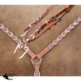 Showman® Argentina Cow Harness Leather Browband Headstall Btowband Bridle