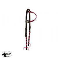 Showman® Argentina Cow Harness One Eared Pink Wither Straps