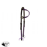 Showman® Argentina Cow Harness One Eared Purple Wither Straps