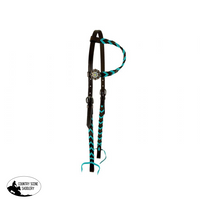 Showman® Argentina Cow Harness One Eared Teal Wither Straps