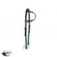 Showman® Argentina Cow Harness One Eared Teal Wither Straps