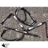 Showman® Argentina Cow Leather 3 Piece Headstall and breast collar set - Country Scene Saddlery and Pet Supplies