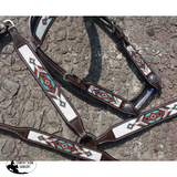 Showman® Argentina Cow Leather 3 Piece Headstall and breast collar set - Country Scene Saddlery and Pet Supplies