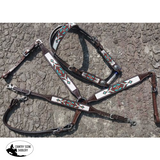 Showman® Argentina Cow Leather 3 Piece Headstall and breast collar set