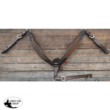 Showman ® Argentina Cow Leather Basket Tooled Breastcollar. Breastplate/Breast Collar