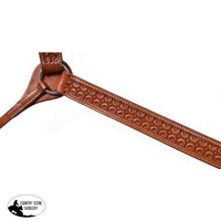 New! Showman ® Argentina Cow Leather Breast Collar With Scalloped Tooled Design.