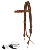 New! Showman ® Argentina Cow Leather Brow Band Headstall Pink