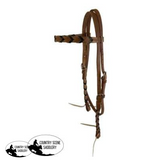 Showman ® Argentina cow leather brow band headstall - Country Scene Saddlery and Pet Supplies