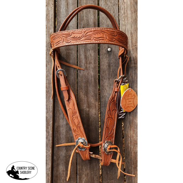 Showman ® Argentina Cow Leather Browband Headstall. #Western Bridles