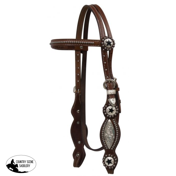 Showman ®Argentina Cow Leather Headstall Show Bridle