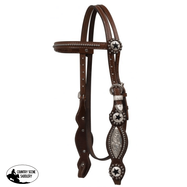 Showman ®Argentina Cow Leather Headstall Show Bridle