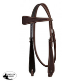 New! Showman ® Argentina Cow Leather Headstall With Basketweave Tooling. Dark On Back Order