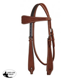Showman ® Argentina Cow Leather Headstall with Basketweave Tooling. - Country Scene Saddlery and Pet Supplies