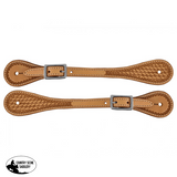 Showman ® Argentina Cow Leather Men's Basketweave Spur Straps. - Country Scene Saddlery and Pet Supplies