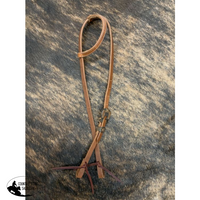 Showman ® Argentina Cow Leather One Ear Headstall With Copper Floral Overlayed Buckle \