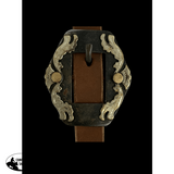 Showman ® Argentina Cow Leather One Ear Headstall with Silver and Copper Engraved Overlayed Buckle - Country Scene Saddlery and Pet Supplies